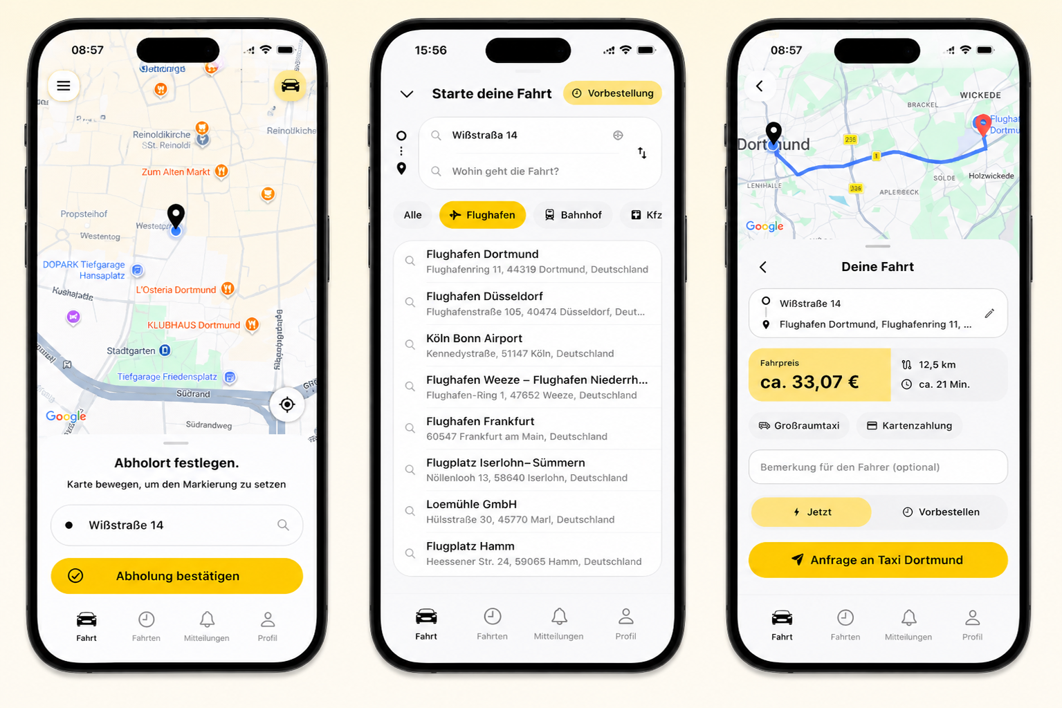 LocalTaxi Bestell-App für Fahrgäste